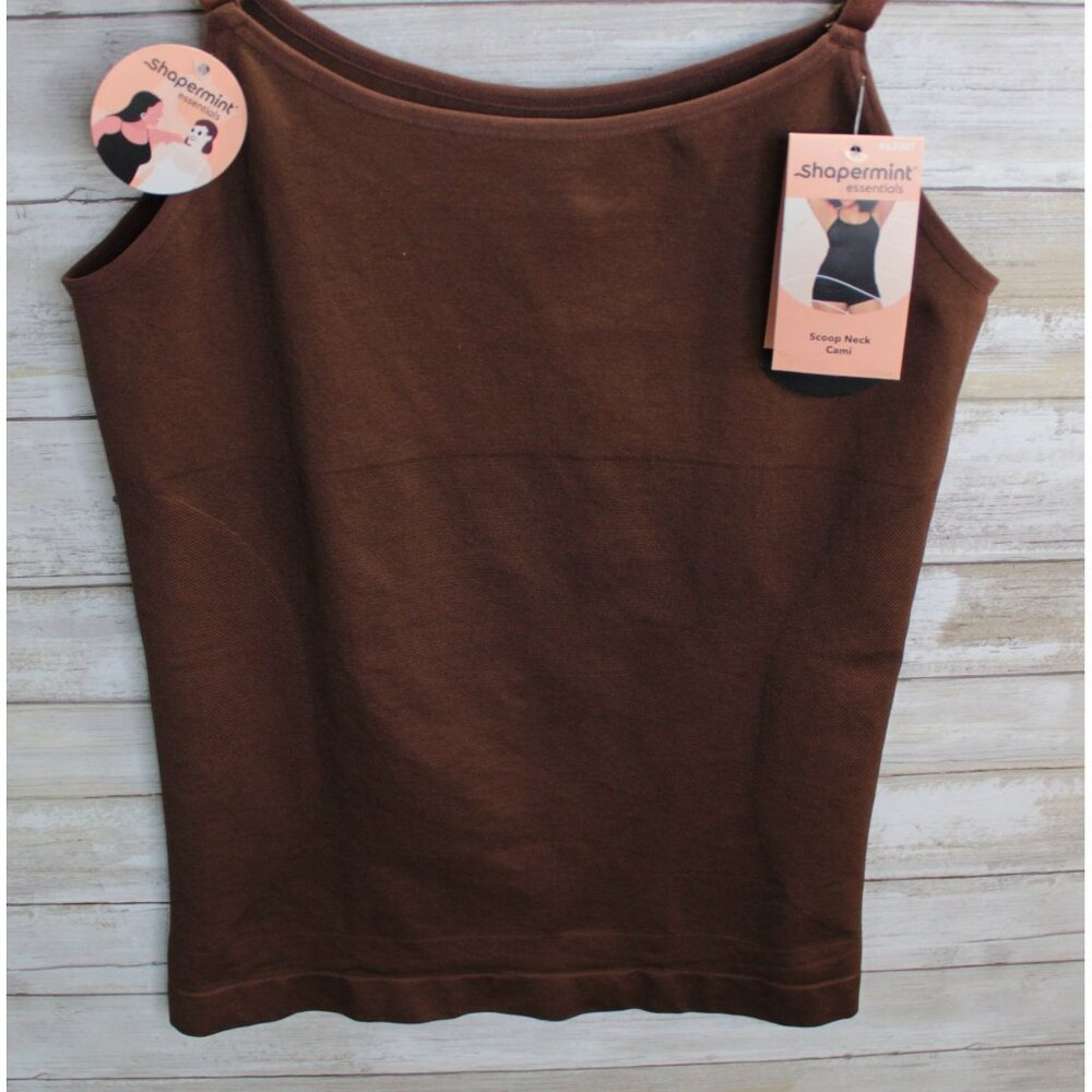 Shapermint Essentials Scoop Neck Cami‎ 2XL - Brown